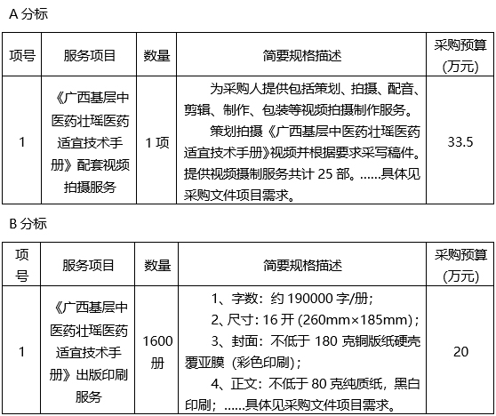 云之龙咨询集团有限公司《广西基层中医药壮瑶医药适宜技术手册》配套视频拍摄及出版印刷服务采购项目（YZLNN2023-C3-597-GXQT）竞争性磋商公告