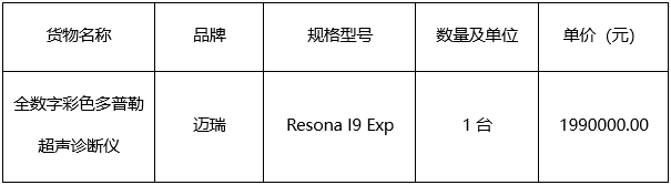 广西建澜项目管理有限公司关于医疗设备采购（项目编号：GXZC2023-J1-003456-GXJL）成交公告