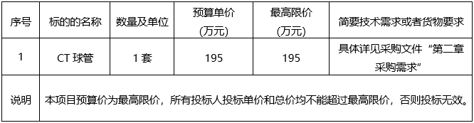 广西建澜项目管理有限公司关于CT球管采购（项目编号：CZZC2024-J1-210230-GXJL）竞争性谈判公告 